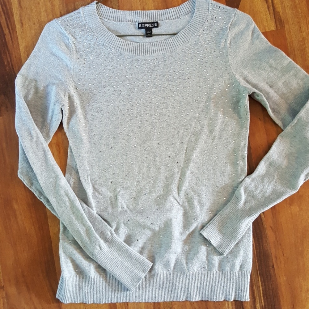 Express, light grey,  super soft crystal detail
